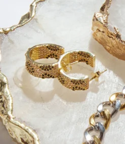 Leopard Crystal Hoop Earrings -Ghost London 0992816A 3921 494D 9F6F 356ED95D6EBA