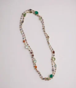 Multi Color Beaded Gemstone Necklace -Ghost London 13E856A7 13B0 4221 A520 5CC2CDBB3734