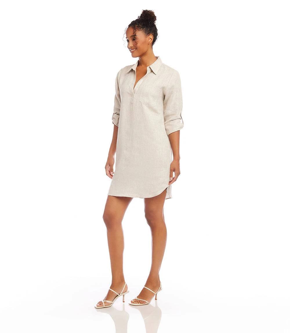 Roll Tab Linen Shirtdress 8 Roll Tab Linen Shirtdress - Image 6