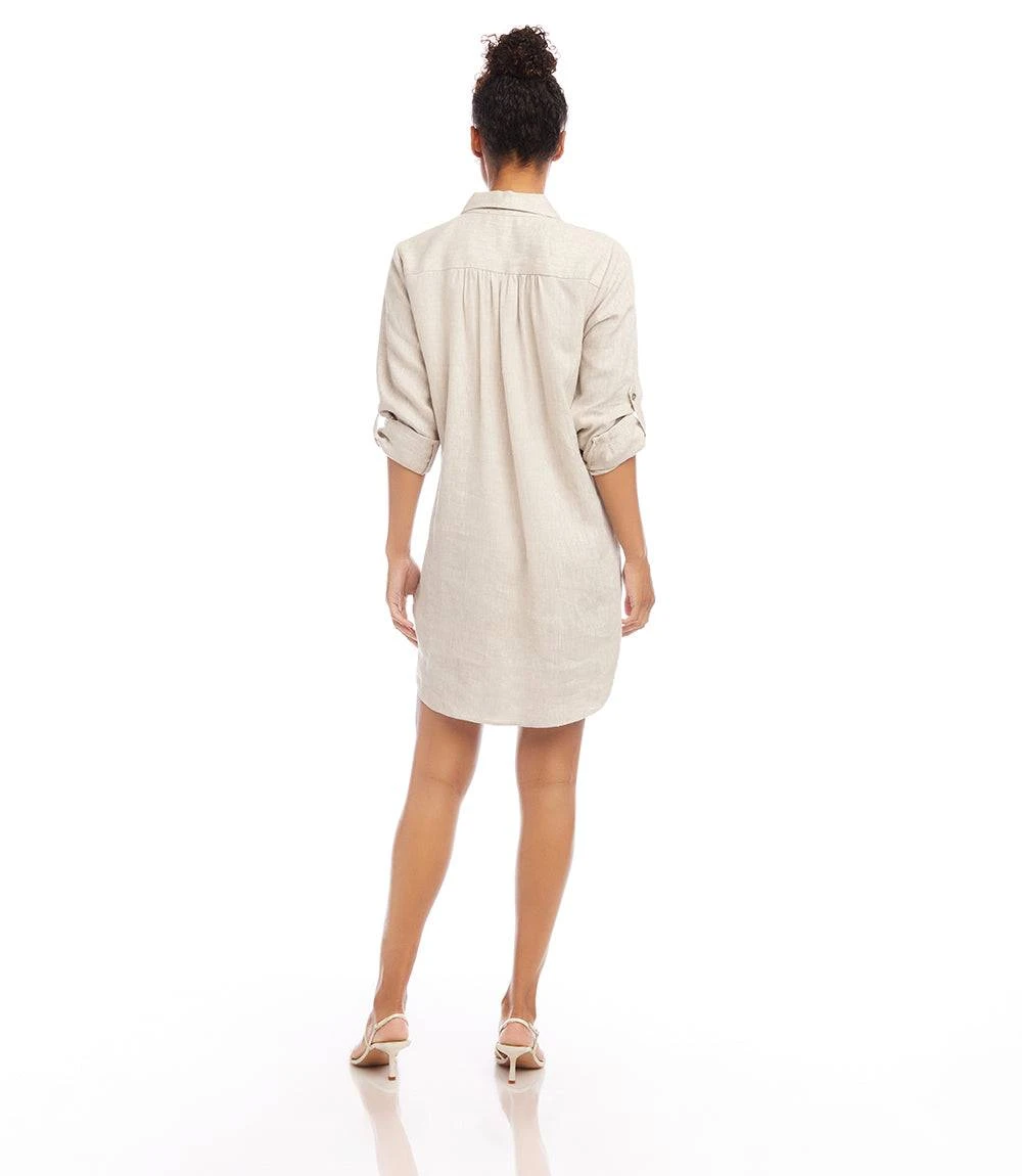 Roll Tab Linen Shirtdress 9 Roll Tab Linen Shirtdress - Image 7