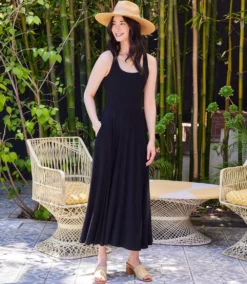 Sleeveless Flare Midi Dress