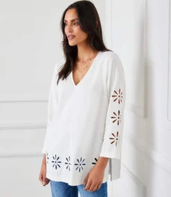 Cutout Embroidered Flower Detail Tunic -Ghost London 1L13700 OWH karenkane 2025 Spring 00 2
