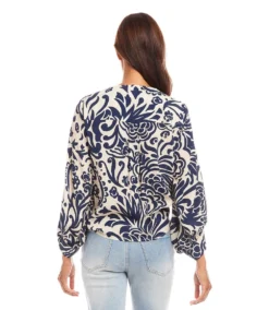 Petite Size Blouson Sleeve Tie Front Top -Ghost London 1L23800P PRT karenkane 2025 Spring 00 3