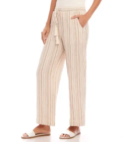 Metallic Stripe Drawstring Ankle Pants 9 Metallic Stripe Drawstring Ankle Pants -Ghost London 1L24601 STP karenkane 2025 Spring 00 2