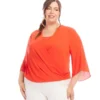Plus Size Drape Front Crossover Top -Ghost London 1L25025W BTO karenkane 2025 Spring 00 1
