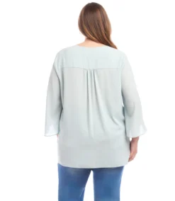 Plus Size Bracelet Sleeve Asymmetric Top -Ghost London 1L25029W FIJI karenkane 2025 Spring 03
