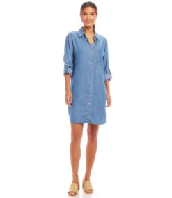 Roll Tab Chambray Shirtdress -Ghost London 1L66000 CHA karenkane 2025 Spring 00 1