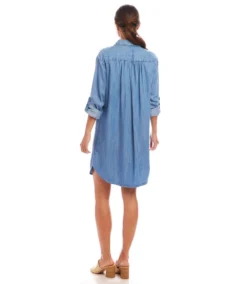 Roll Tab Chambray Shirtdress -Ghost London 1L66000 CHA karenkane 2025 Spring 00 3