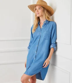 Roll Tab Chambray Shirtdress -Ghost London 1L66081 CHA karenkane 2025 Spring 00 2
