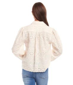 Long Sleeve Embroidered Blouse -Ghost London 1L70232 CRE karenkane 2025 Spring 00 3