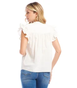 Embroidered Ruffle Sleeve Top -Ghost London 1L70241 OWN karenkane 2025 Spring 00 5
