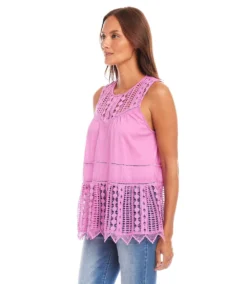 Petite Size Lace Trim Sleeveless Top -Ghost London 1L70243P PIN karenkane 2025 Spring 00 2