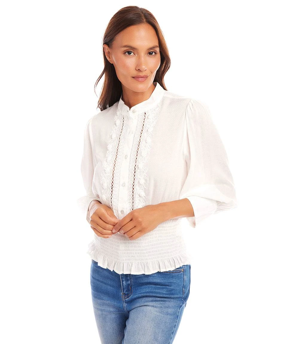 Embroidered Smock Waist Blouse 7 Embroidered Smock Waist Blouse - Image 5
