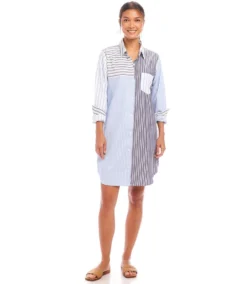 Long Sleeve Mixed Stripe Shirtdress 11 Long Sleeve Mixed Stripe Shirtdress -Ghost London 1L70248 STP karenkane 2025 Spring 00 2