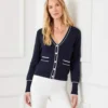 Contrast Trim Cardigan Sweater -Ghost London 1L89899 NOW karenkane 2025 Spring 00 2