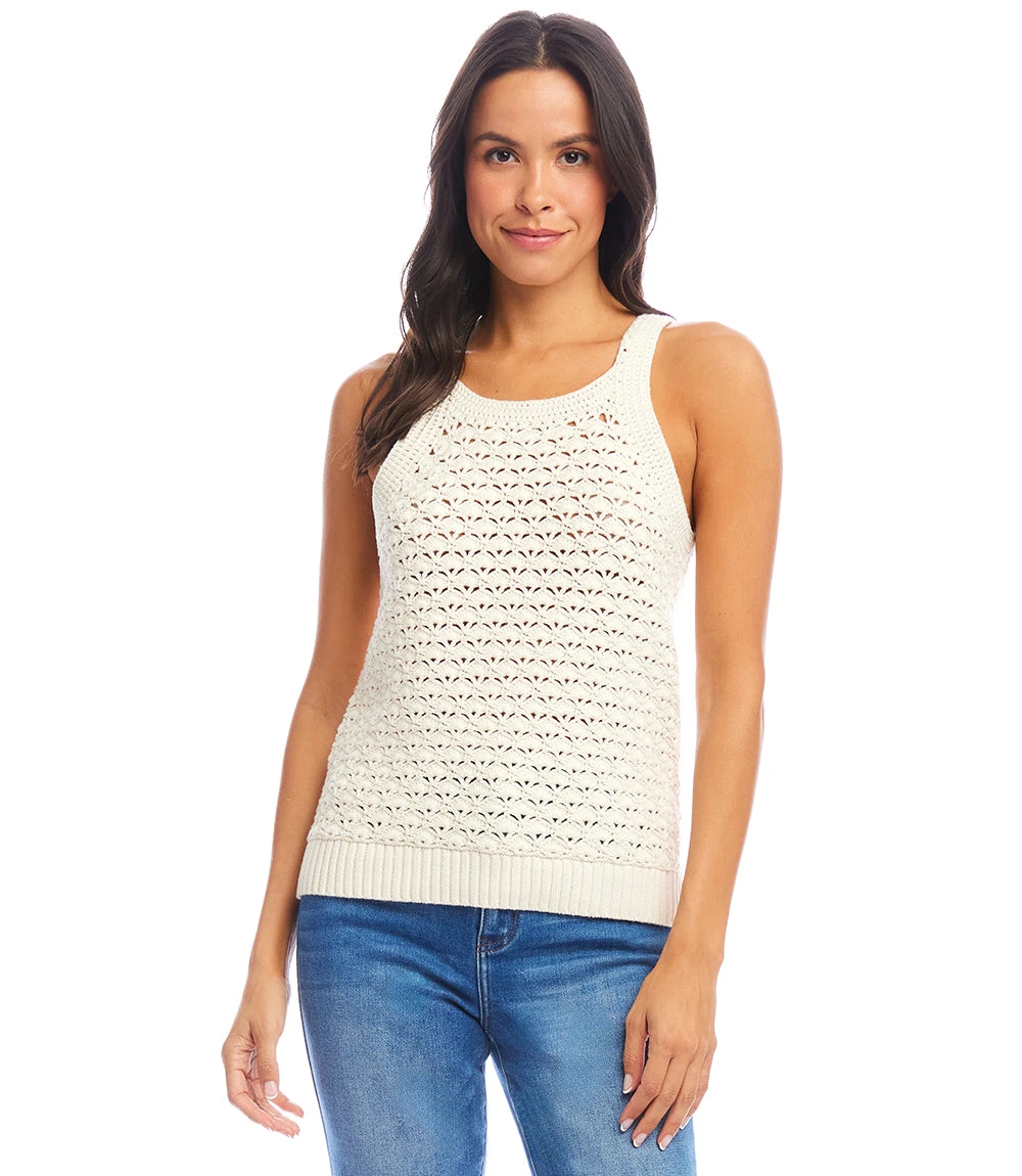Sleeveless Crochet Sweater 3 Sleeveless Crochet Sweater - Image 2