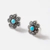 Embellished Flower Turquoise Earrings -Ghost London 2025 01 15 Delivery Jewelry Turqoise 17351