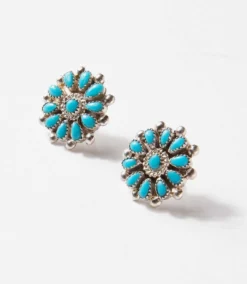 Turquoise Cluster Earrings