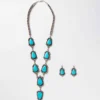 Turquoise Stone Lariat Necklace And Earrings Set -Ghost London 2025 02 28 Delivery Jewelry Turqoise 17559 scaled