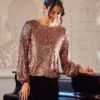 Sequin Boatneck Top -Ghost London 229D1329 DC2A 4272 90CE F9BD59E32A6E