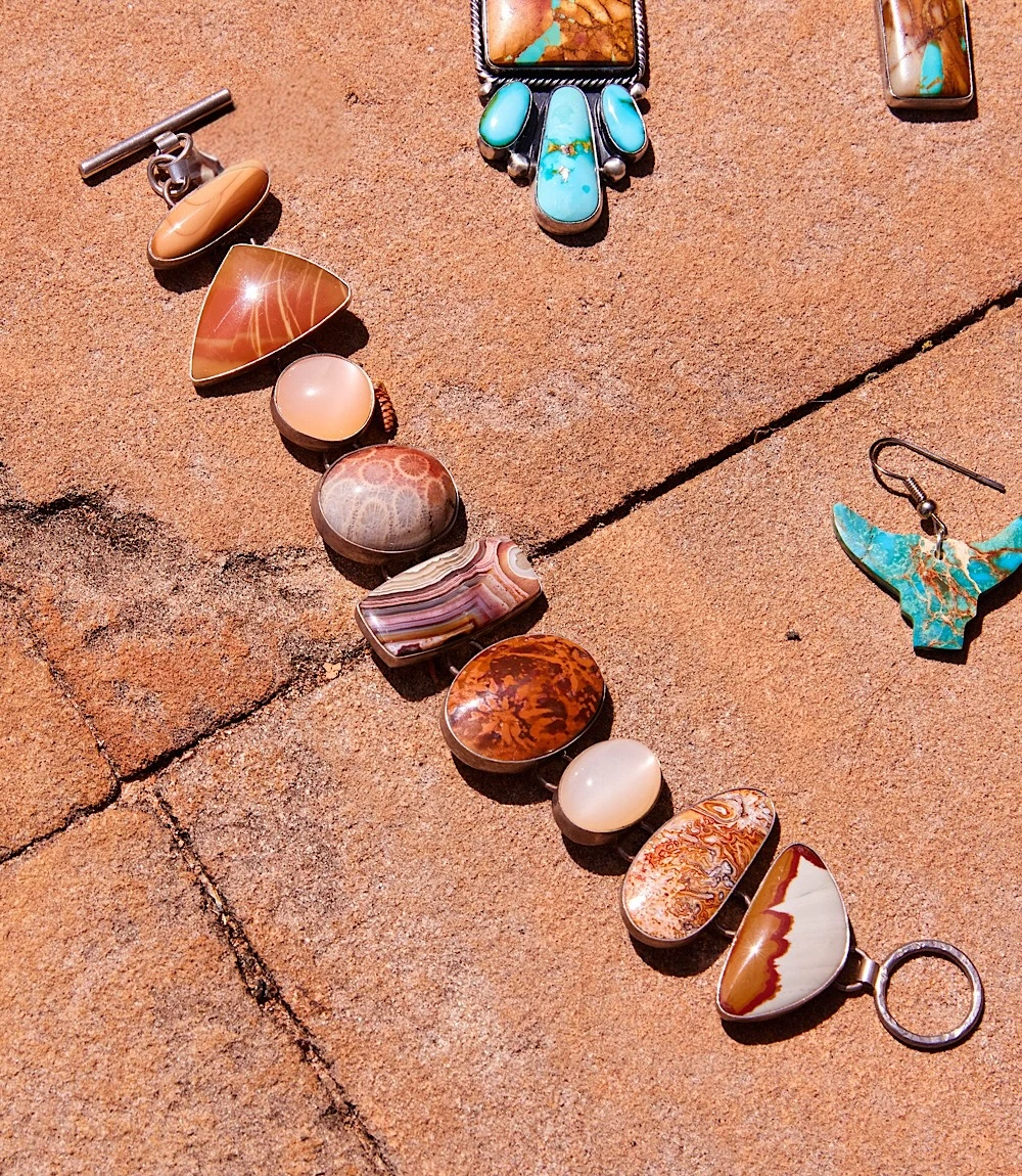 Mosaic Natural Stone Link Bracelet 3 Mosaic Natural Stone Link Bracelet