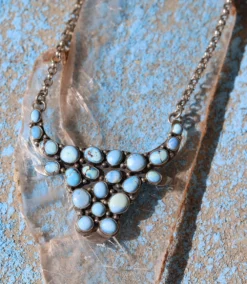 Golden Hill Longhorn Turquoise Pendant Necklace