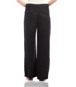Linen Wide-Leg Trousers 8 Linen Wide-Leg Trousers -Ghost London 2L01516 BLK KK 2025 00 3