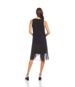 Sleeveless Draped Crossover Dress -Ghost London 2L25700 BLK KK 2025 Summer 00 3