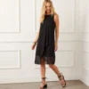 Sleeveless Draped Crossover Dress 1 Sleeveless Draped Crossover Dress -Ghost London 2L25700 BLK KK 2025 Summer 00 4