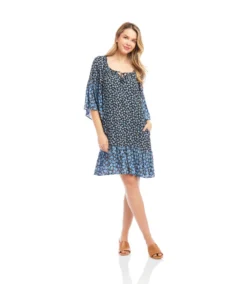 Contrast Ruffle Hem Dress -Ghost London 2L28101 PRT karenkane 2025 Summer 00 3