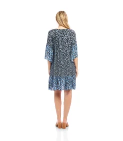 Contrast Ruffle Hem Dress -Ghost London 2L28101 PRT karenkane 2025 Summer 00 5