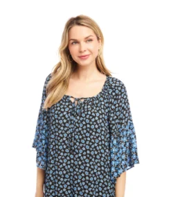 Contrast Ruffle Hem Dress -Ghost London 2L28101 PRT karenkane 2025 Summer 00 6