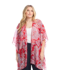 Plus Size Open Front Jacket