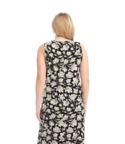 Plus Size Sleeveless V-Neck Midi Dress 10 Plus Size Sleeveless V-Neck Midi Dress -Ghost London 2L31300W BLK KK 2025 Summer 00 3