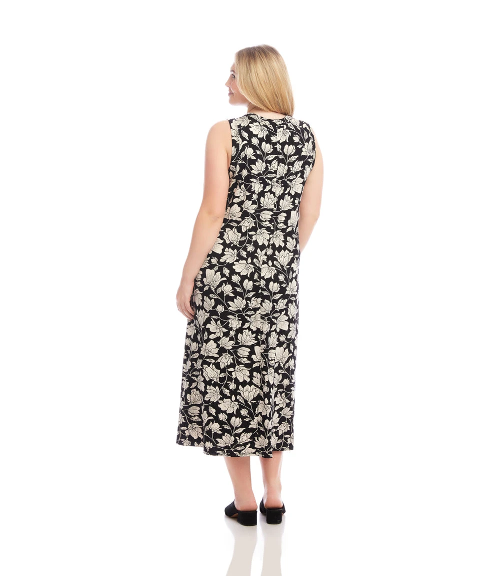 Plus Size Sleeveless V-Neck Midi Dress 5 Plus Size Sleeveless V-Neck Midi Dress - Image 3