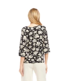 Flare Sleeve Pick-Up Top 10 Flare Sleeve Pick-Up Top -Ghost London 2L31301 BLK KK 2025 Summer 00 3
