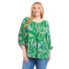 Plus Size Blouson Sleeve Top -Ghost London 2L32101W PRT KK 2025 Summer 00 1