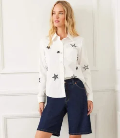 Long Sleeve Embroidered Star Shirt 19 Long Sleeve Embroidered Star Shirt -Ghost London 2L70122 OWN karenkane 2025 Summer 00 1