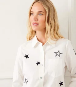 Long Sleeve Embroidered Star Shirt 18 Long Sleeve Embroidered Star Shirt -Ghost London 2L70122 OWN karenkane 2025 Summer 00 2