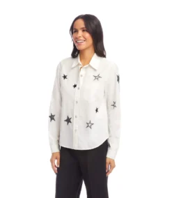 Long Sleeve Embroidered Star Shirt 15 Long Sleeve Embroidered Star Shirt -Ghost London 2L70122 OWN karenkane 2025 Summer 00 4