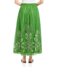Cutout Embroidery Midi Skirt -Ghost London 2L70123 GRE KK 2025 Summer 00 6
