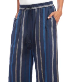 Embroidered Cropped Drawstring Pants -Ghost London 2L70136 MUL KK 2025 Summer 00 4