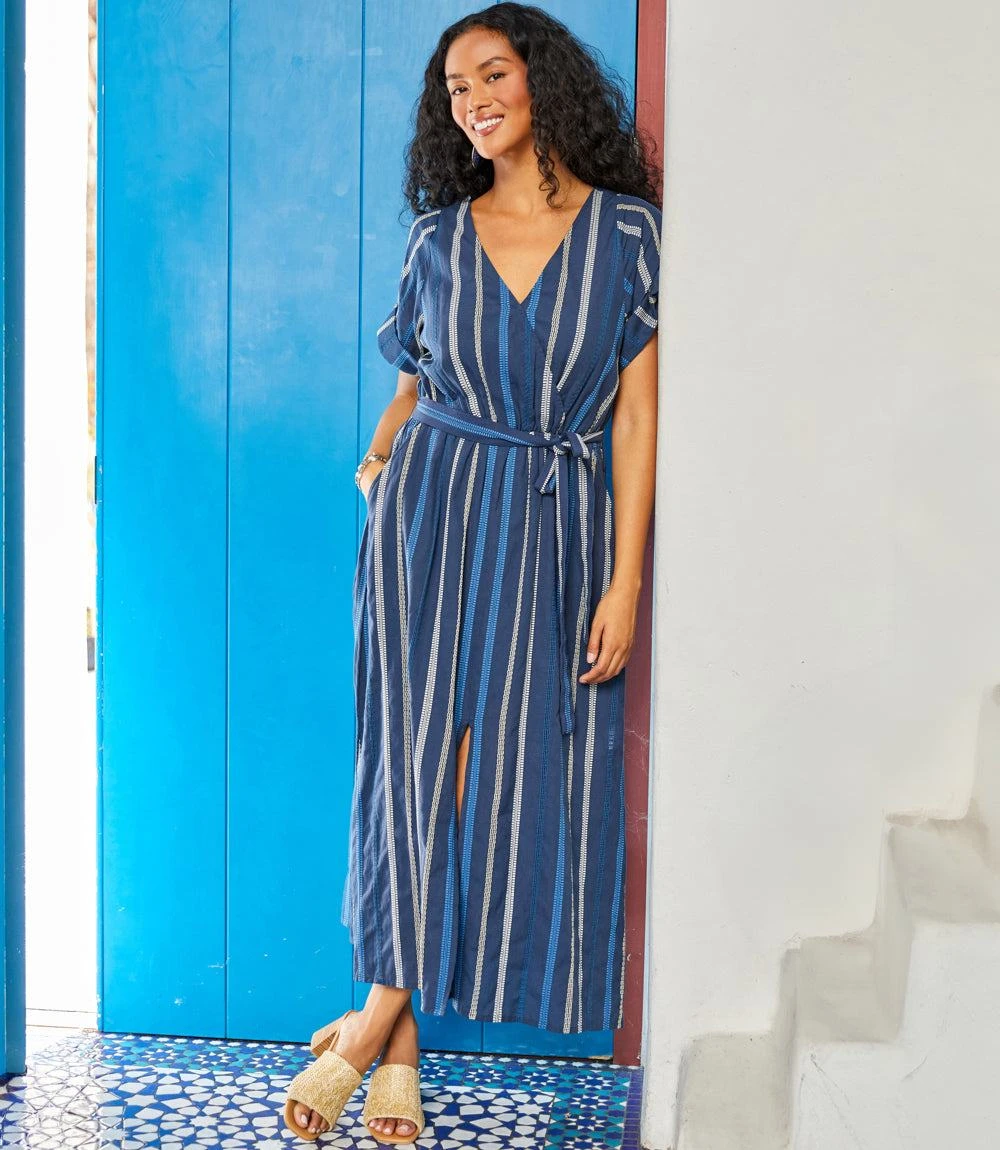 Embroidered Cuffed Sleeve Midi Dress 9 Embroidered Cuffed Sleeve Midi Dress - Image 7