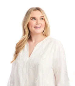 Plus Size 3/4 Sleeve Embroidered Tunic 10 Plus Size 3/4 Sleeve Embroidered Tunic -Ghost London 2L70255W OWH karenkane 2025 Summer 00 4
