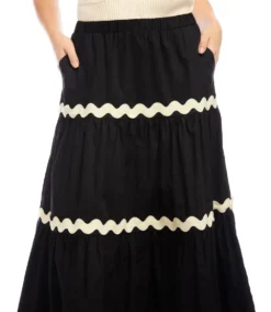 Ric-Rac Trim Tiered Midi Skirt 16 Ric-Rac Trim Tiered Midi Skirt -Ghost London 2L70274 BNA 2025 Summer 00 7