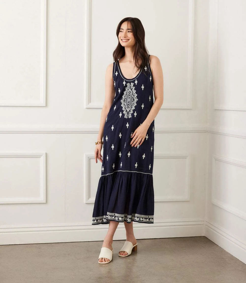 Embroidered Sleeveless Midi Dress 5 Embroidered Sleeveless Midi Dress - Image 3
