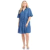 Plus Size Puff Sleeve Tiered Shirtdress 2 Plus Size Puff Sleeve Tiered Shirtdress -Ghost London 2L78600W CHA KK 2025 Summer 00 1