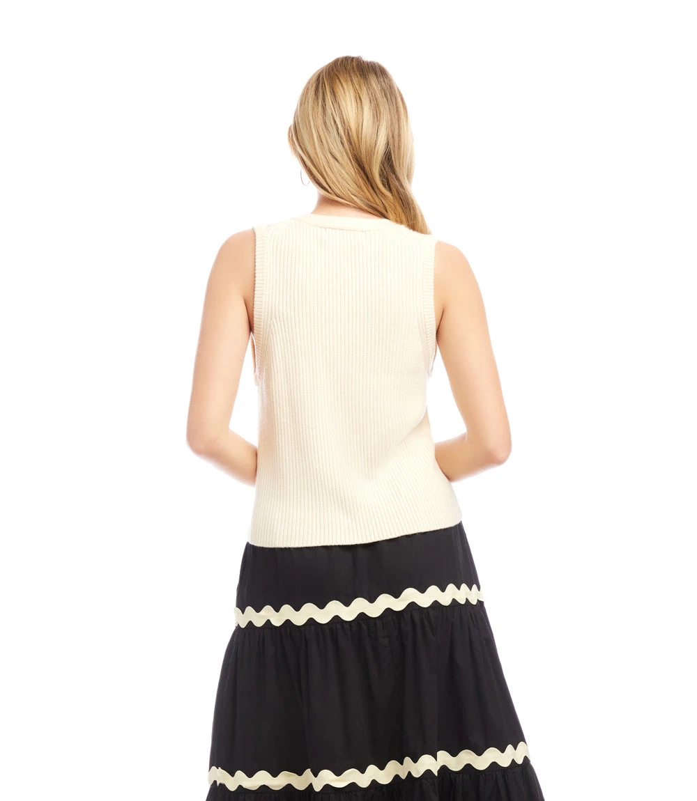 Ribbed Button Sweater Vest 6 Ribbed Button Sweater Vest - Image 4