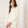 Flare Sleeve Embroidered Tiered Dress -Ghost London 2L92605 CRE KK 2025 Summer 00 5