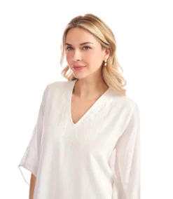 Bracelet Sleeve Embroidered Asymmetric Top -Ghost London 2L92606 OWH KK 2025 Summer 00 5